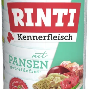 Ausverkauf Sparpaket 24 x 400 g Rinti Kennerfleisch mit Pansen Hunde Nassfutter